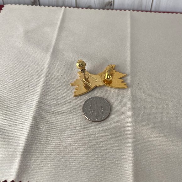 Vintage LAUREL BURCH Earrings Celeste Birds Clip on Earrings - Picture 6 of 6